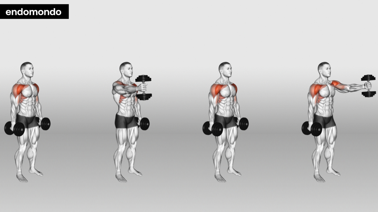 Arms And Shoulders Workout: Alternating Dumbbell Front Raise