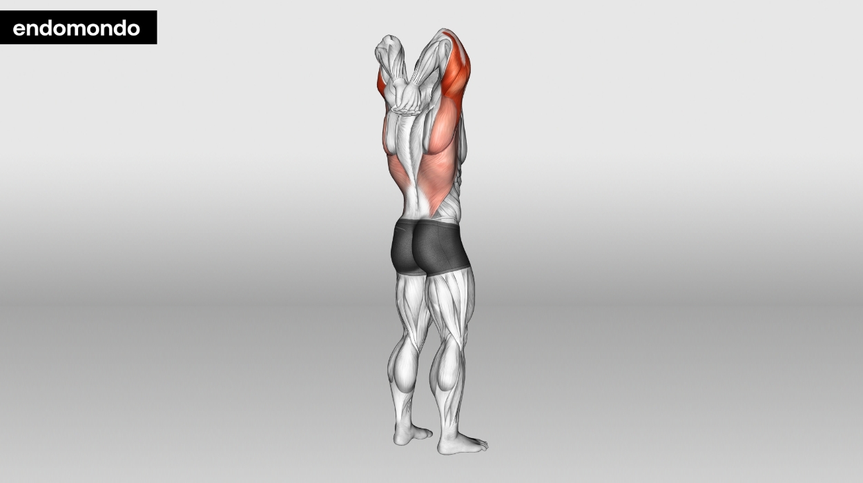 Reaching Down Triceps Stretch