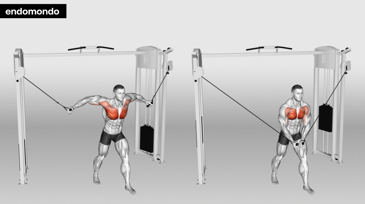 Standing Cable Decline Press