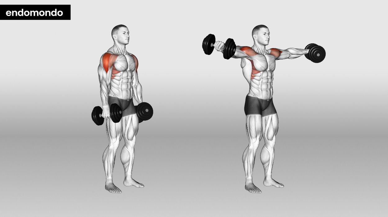 Standing Dumbbell Lateral Raises