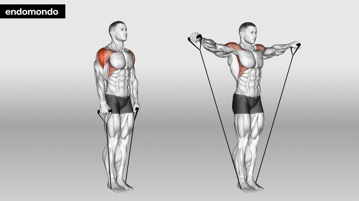 Front shoulder raise resistance band online